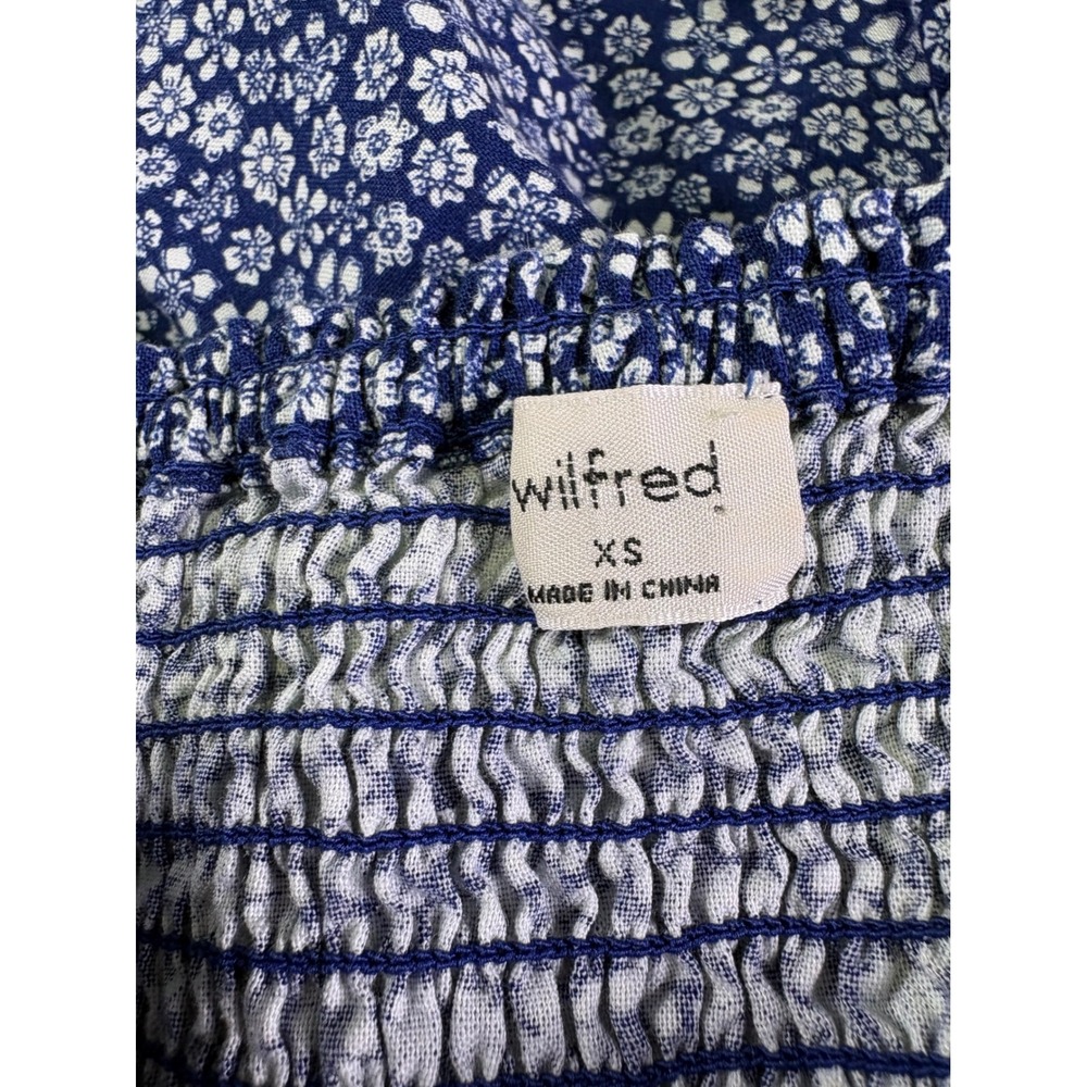 Wilfred Angie Floral Mini Dress XS Smocked Puff Sleeve Cottage Prairie Country - Picture 4 of 8